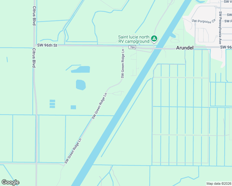 map of restaurants, bars, coffee shops, grocery stores, and more near 10075 Southwest Green Ridge Lane in Palm City