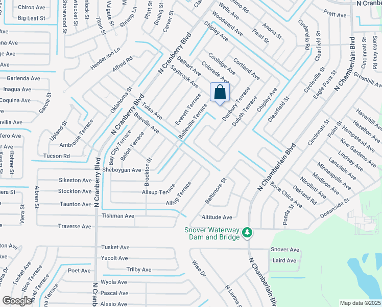 map of restaurants, bars, coffee shops, grocery stores, and more near 2342 Beeville Avenue in North Port
