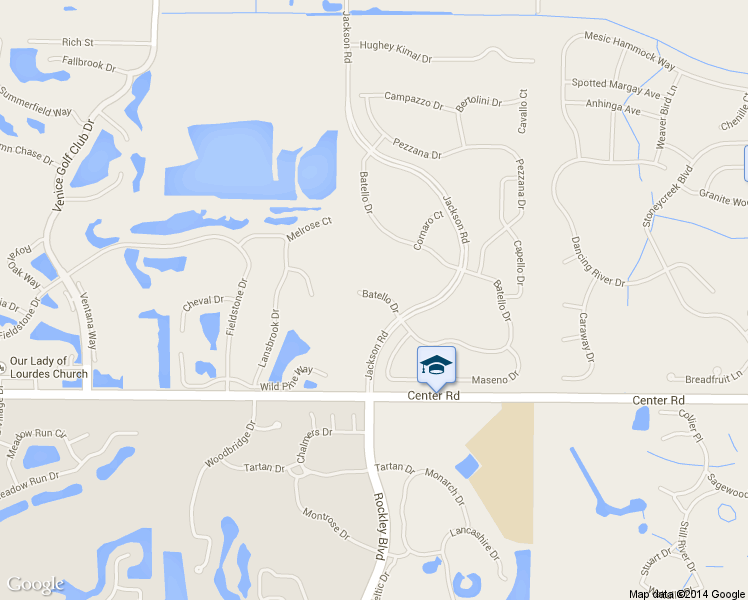 map of restaurants, bars, coffee shops, grocery stores, and more near 1796 Batello Drive in Venice