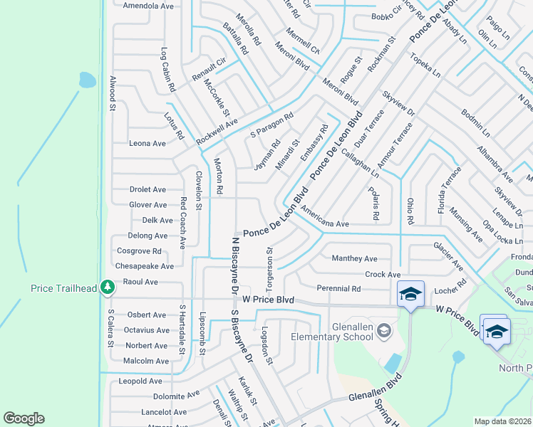 map of restaurants, bars, coffee shops, grocery stores, and more near 7820 Jolre Street in North Port