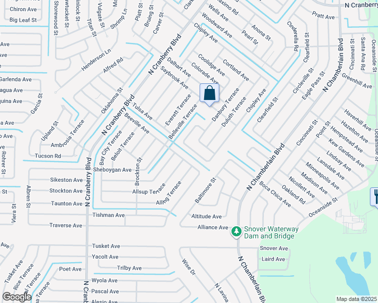 map of restaurants, bars, coffee shops, grocery stores, and more near 2342 Beeville Avenue in North Port