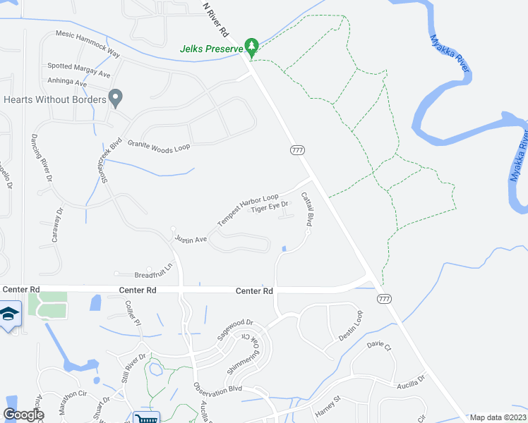 map of restaurants, bars, coffee shops, grocery stores, and more near 12971 Tigers Eye Drive in Venice