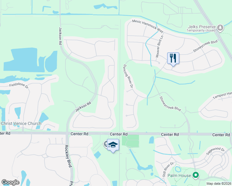 map of restaurants, bars, coffee shops, grocery stores, and more near 20643 Capello Drive in Venice