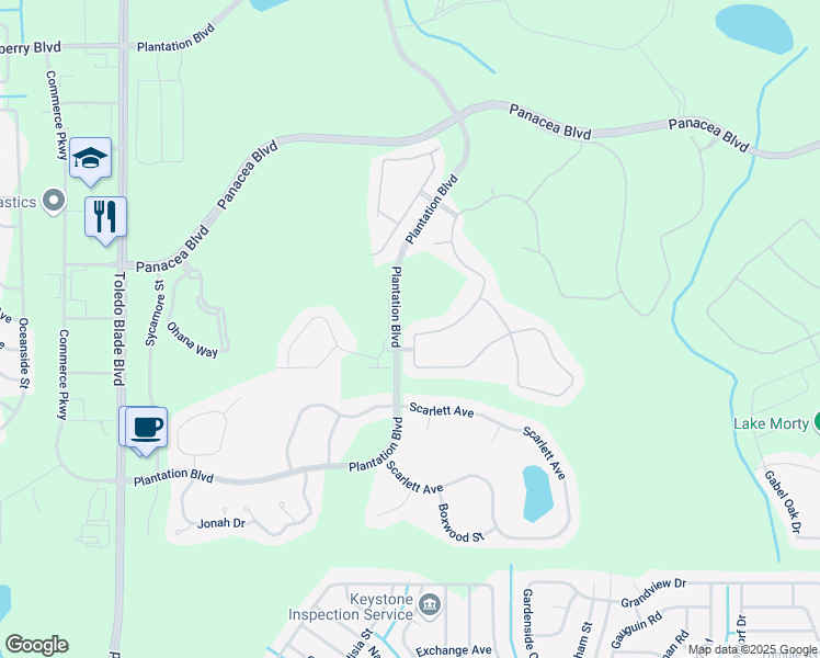 map of restaurants, bars, coffee shops, grocery stores, and more near 2705 Myrrh Place in North Port
