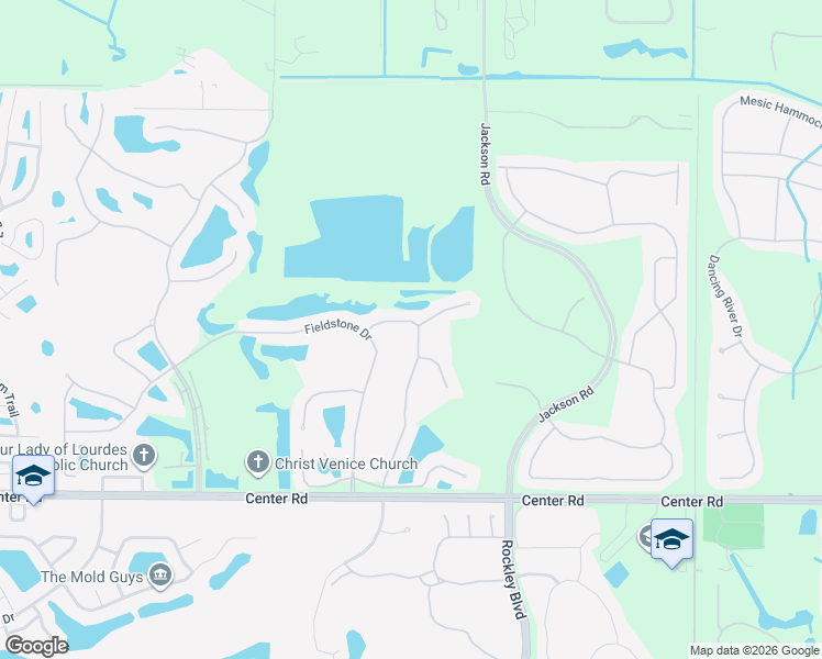 map of restaurants, bars, coffee shops, grocery stores, and more near 325 Lansbrook Drive in Venice