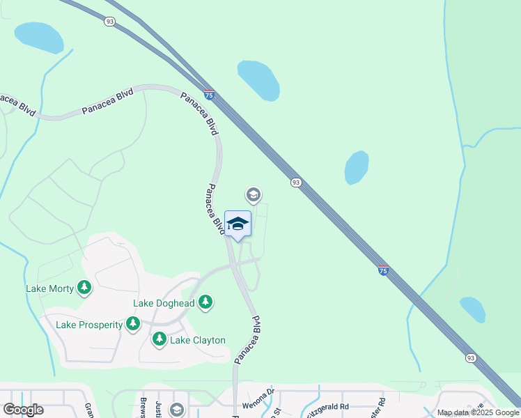 map of restaurants, bars, coffee shops, grocery stores, and more near 2700 Panacea Boulevard in North Port