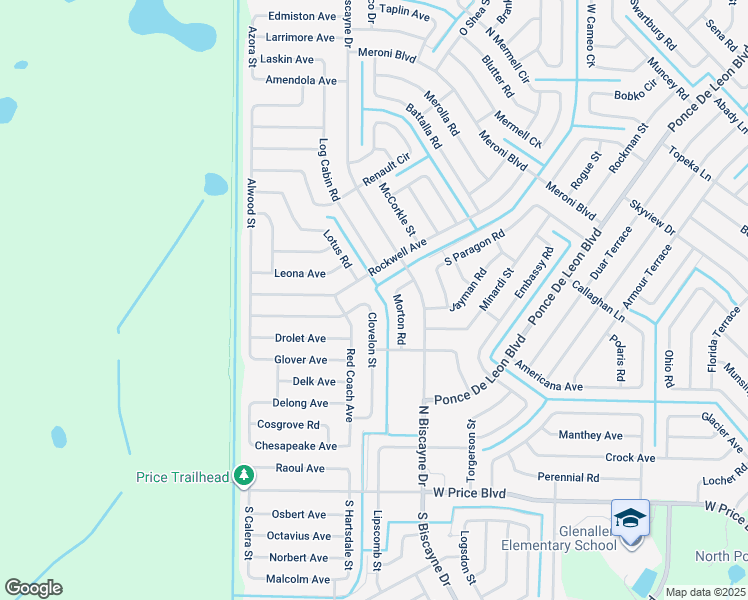 map of restaurants, bars, coffee shops, grocery stores, and more near 2757 Morton Road in North Port