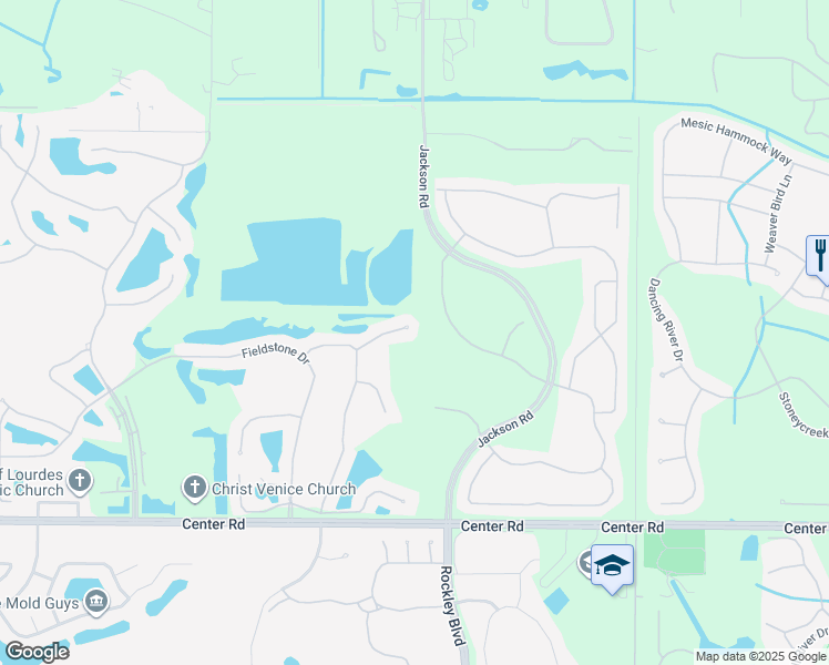 map of restaurants, bars, coffee shops, grocery stores, and more near 355 Melrose Court in Venice
