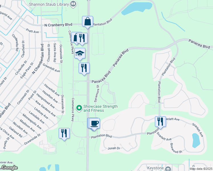 map of restaurants, bars, coffee shops, grocery stores, and more near 1015 Ohana Way in North Port