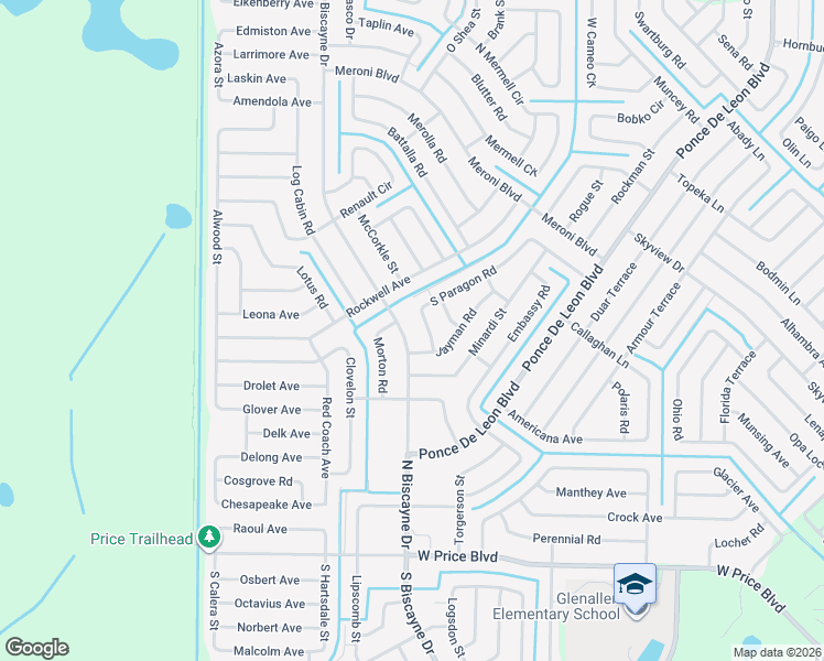 map of restaurants, bars, coffee shops, grocery stores, and more near 2598 North Biscayne Drive in North Port