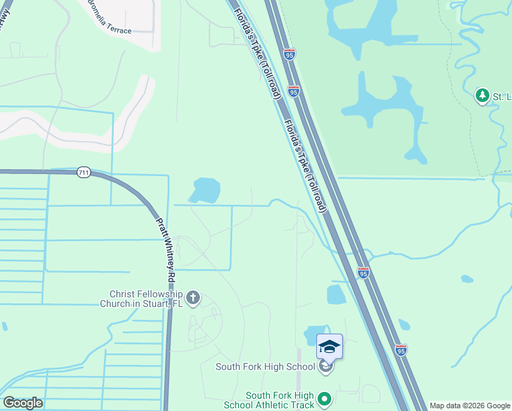 map of restaurants, bars, coffee shops, grocery stores, and more near 9815 Southwest Meridian Way in Stuart