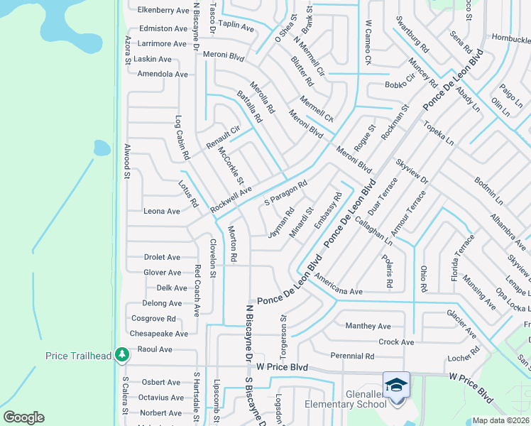 map of restaurants, bars, coffee shops, grocery stores, and more near 7770 Packer Lane in North Port