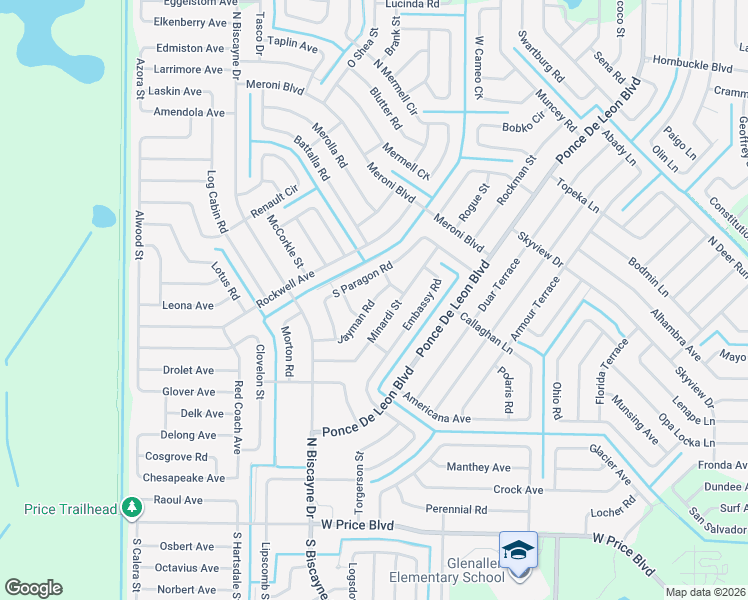 map of restaurants, bars, coffee shops, grocery stores, and more near 7546 Jayman Road in North Port