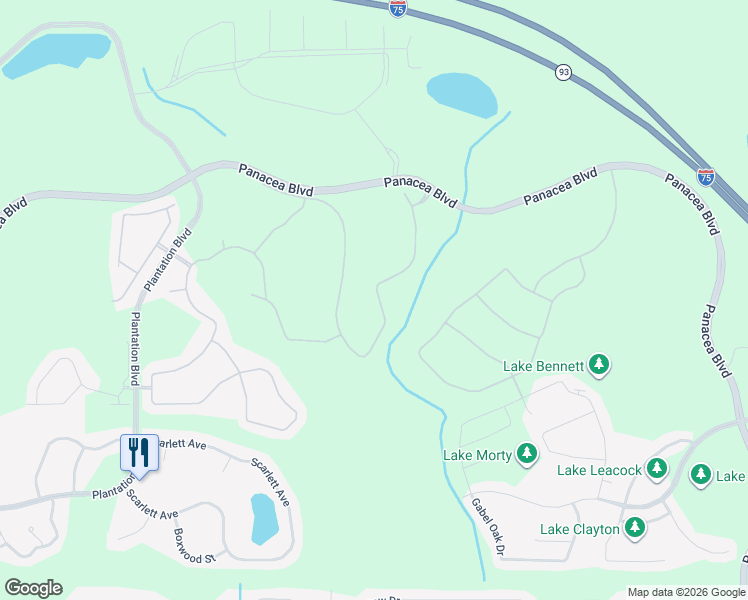 map of restaurants, bars, coffee shops, grocery stores, and more near 2507 Brassica Drive in North Port