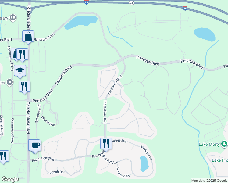 map of restaurants, bars, coffee shops, grocery stores, and more near 1356 Kelp Court in North Port