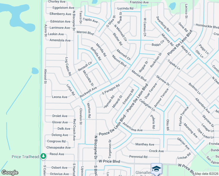 map of restaurants, bars, coffee shops, grocery stores, and more near 7770 Packer Lane in North Port