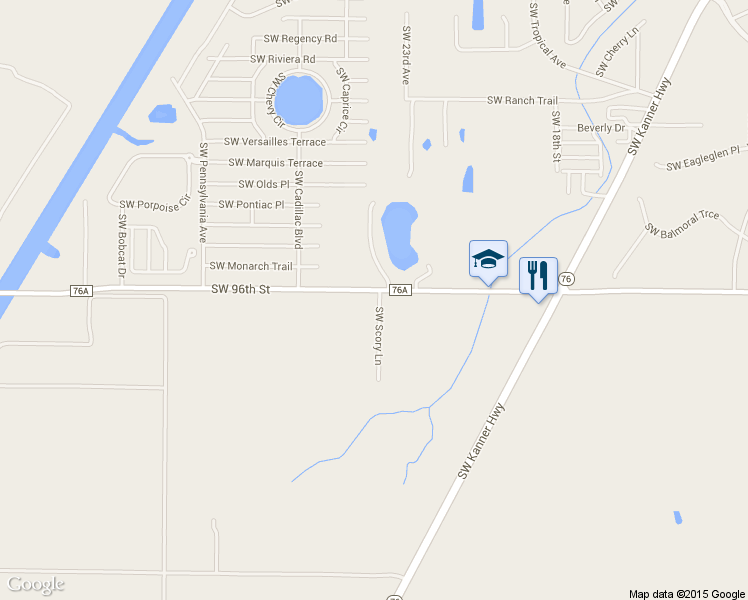 map of restaurants, bars, coffee shops, grocery stores, and more near 2386 Southwest 96th Street in Stuart