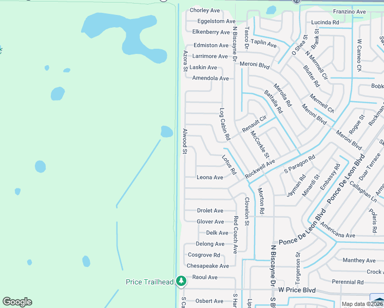 map of restaurants, bars, coffee shops, grocery stores, and more near 3361 Alwood Street in North Port