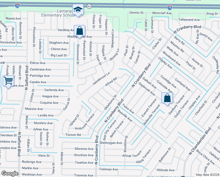 map of restaurants, bars, coffee shops, grocery stores, and more near 3161 Seattle Avenue in North Port