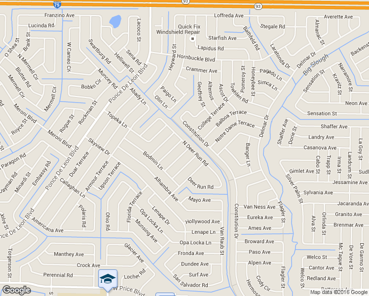 map of restaurants, bars, coffee shops, grocery stores, and more near 6329 Deer Run Rd in North Port