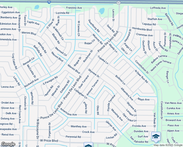 map of restaurants, bars, coffee shops, grocery stores, and more near 3298 Duar Terrace in North Port