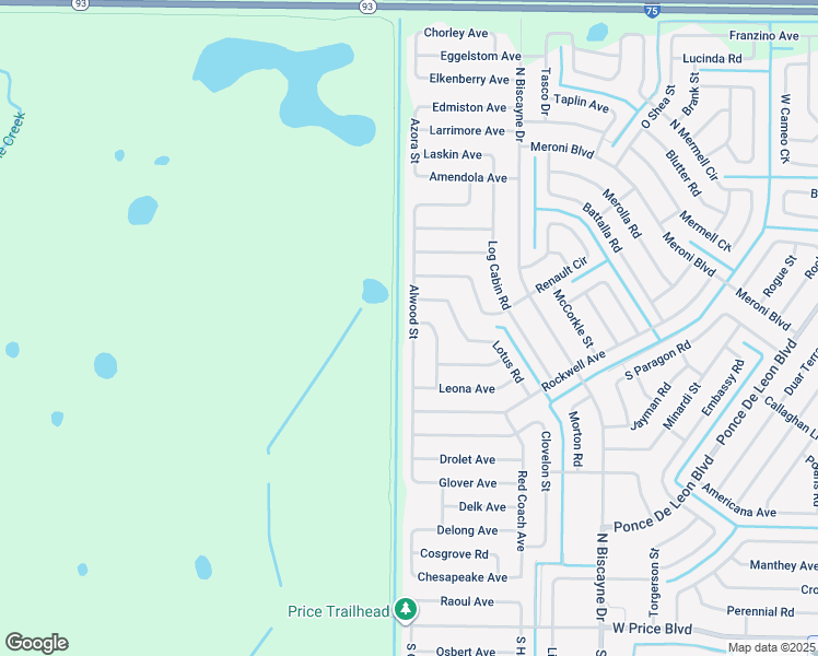 map of restaurants, bars, coffee shops, grocery stores, and more near 3361 Alwood Street in North Port