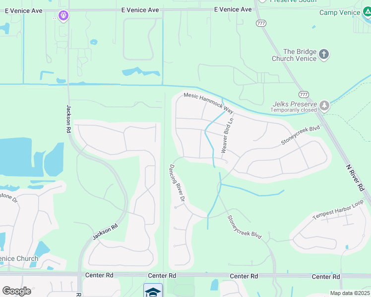 map of restaurants, bars, coffee shops, grocery stores, and more near 1843 Mesic Hammock Way in Venice