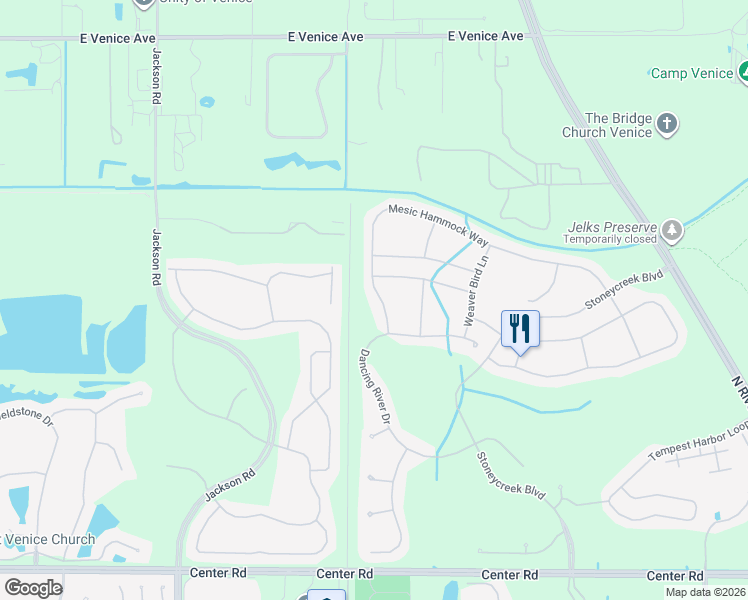 map of restaurants, bars, coffee shops, grocery stores, and more near 20396 Cavallo Court in Venice