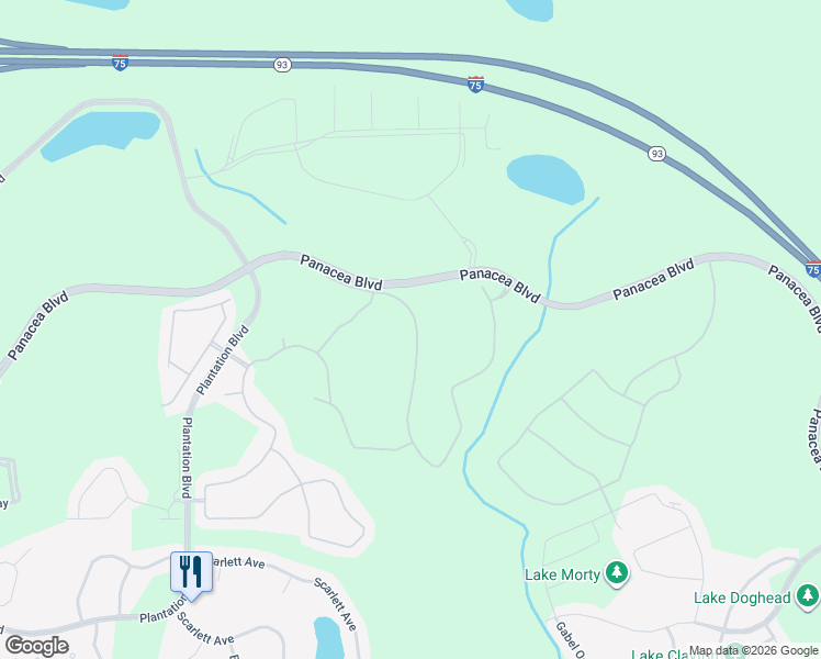 map of restaurants, bars, coffee shops, grocery stores, and more near 2553 Daisy Drive in North Port