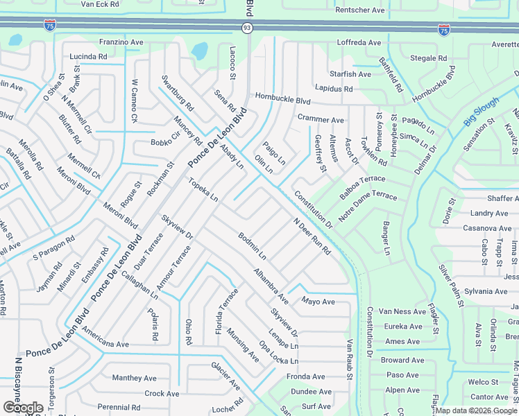 map of restaurants, bars, coffee shops, grocery stores, and more near 3687 Valley Terrace in North Port