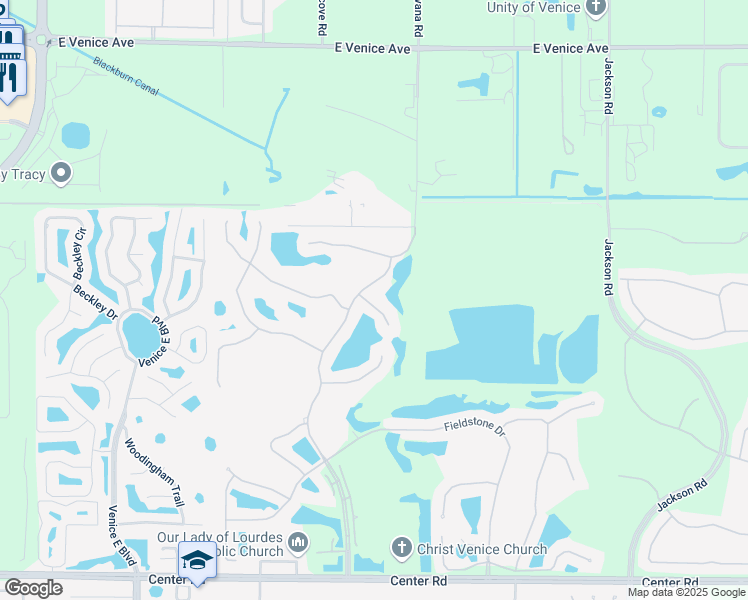 map of restaurants, bars, coffee shops, grocery stores, and more near 405 Wellington Court in Venice