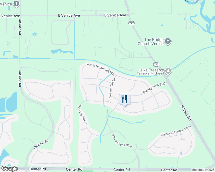 map of restaurants, bars, coffee shops, grocery stores, and more near 11714 Anhinga Avenue in Venice