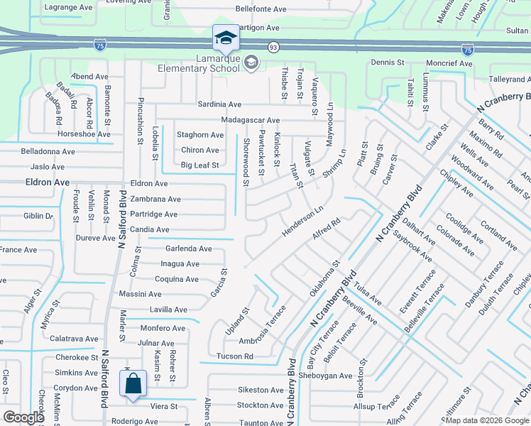 map of restaurants, bars, coffee shops, grocery stores, and more near 3316 Greynolds Lane in North Port
