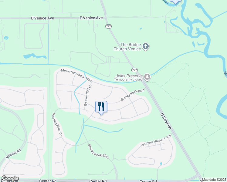 map of restaurants, bars, coffee shops, grocery stores, and more near 2163 Chenille Court in Venice