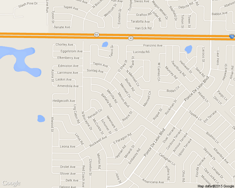 map of restaurants, bars, coffee shops, grocery stores, and more near 7569 Meroni Boulevard in North Port