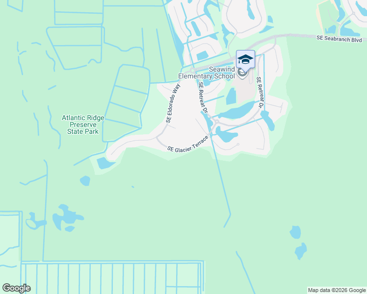 map of restaurants, bars, coffee shops, grocery stores, and more near 3466 Southeast Glacier Terrace in Hobe Sound
