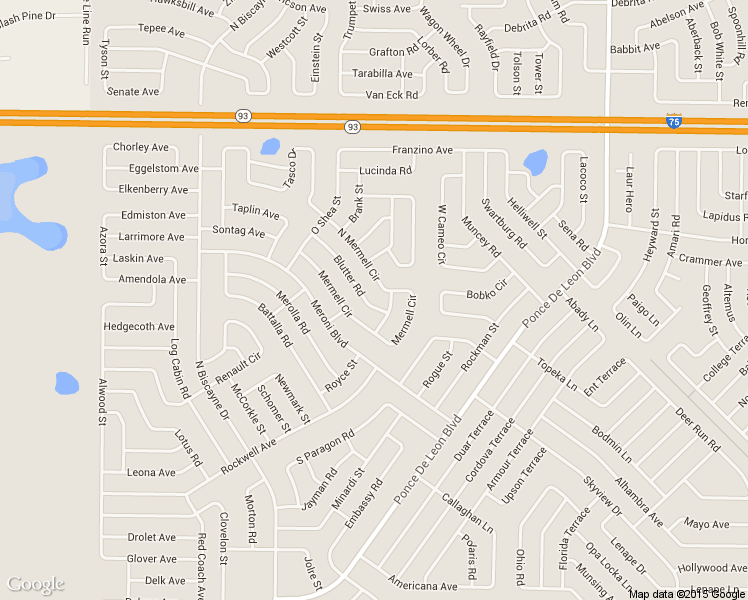 map of restaurants, bars, coffee shops, grocery stores, and more near 7450 Blutter Road in North Port