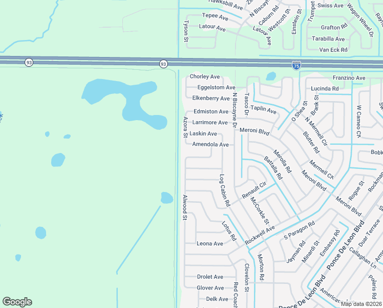 map of restaurants, bars, coffee shops, grocery stores, and more near 3831 Alwood Street in North Port