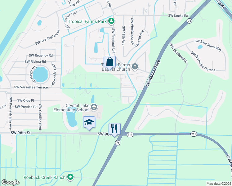 map of restaurants, bars, coffee shops, grocery stores, and more near 9168 Southwest 18th Avenue in Stuart