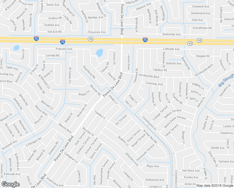 map of restaurants, bars, coffee shops, grocery stores, and more near 6977 Helliwell Street in North Port