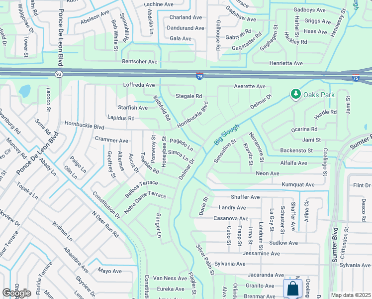 map of restaurants, bars, coffee shops, grocery stores, and more near 6081 Pagado Lane in North Port