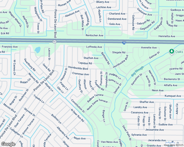 map of restaurants, bars, coffee shops, grocery stores, and more near 4244 Ascot Drive in North Port
