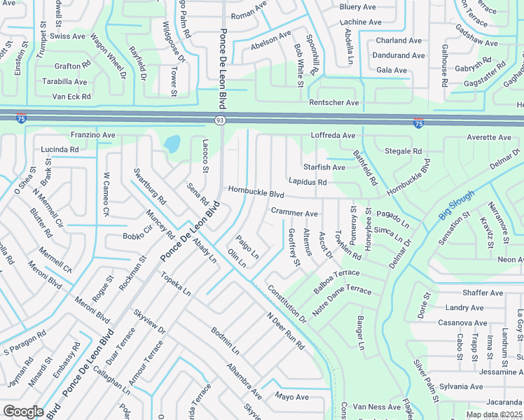 map of restaurants, bars, coffee shops, grocery stores, and more near 4185 Amari Road in North Port