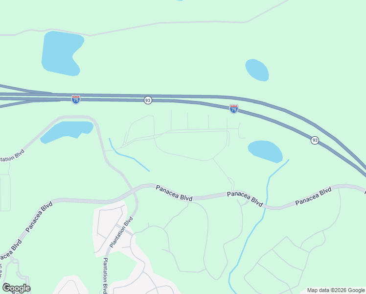 map of restaurants, bars, coffee shops, grocery stores, and more near Panacea Blvd in North Port