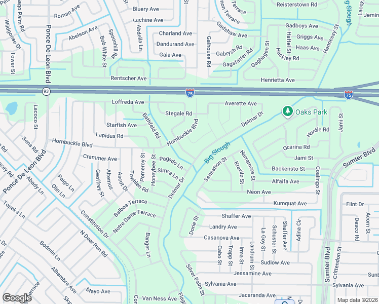 map of restaurants, bars, coffee shops, grocery stores, and more near 5964 Delmar Drive in North Port