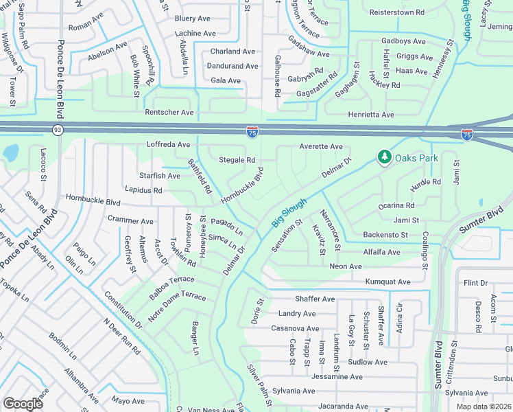map of restaurants, bars, coffee shops, grocery stores, and more near 5964 Delmar Drive in North Port