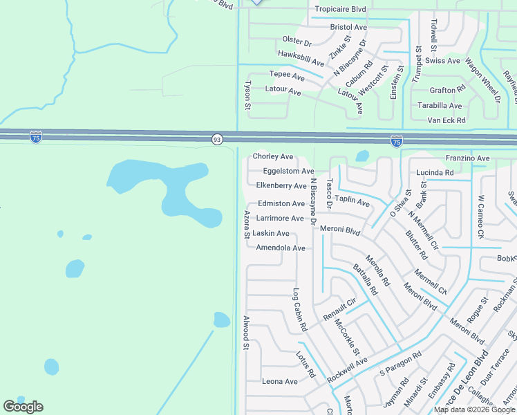 map of restaurants, bars, coffee shops, grocery stores, and more near 8275 Edmiston Avenue in North Port