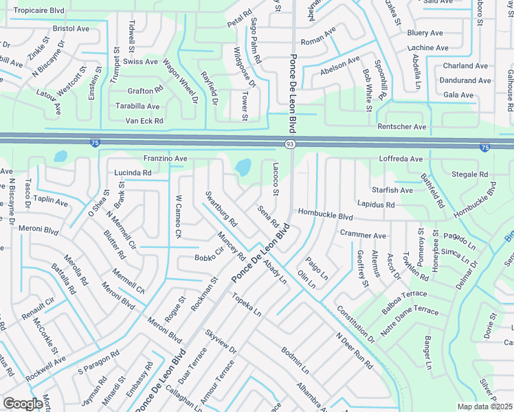 map of restaurants, bars, coffee shops, grocery stores, and more near 7135 Sena Road in North Port