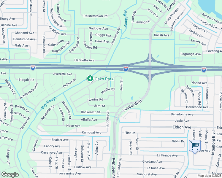 map of restaurants, bars, coffee shops, grocery stores, and more near in North Port