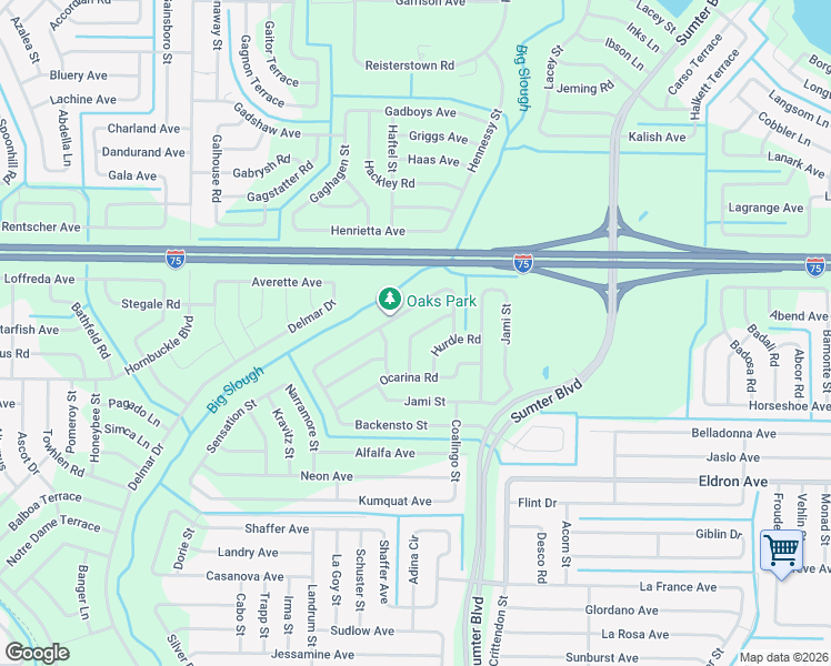 map of restaurants, bars, coffee shops, grocery stores, and more near 5373 Mandrake Terrace in North Port